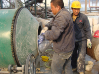 德州樂陵熱電廠用拓達灌漿料施工現場